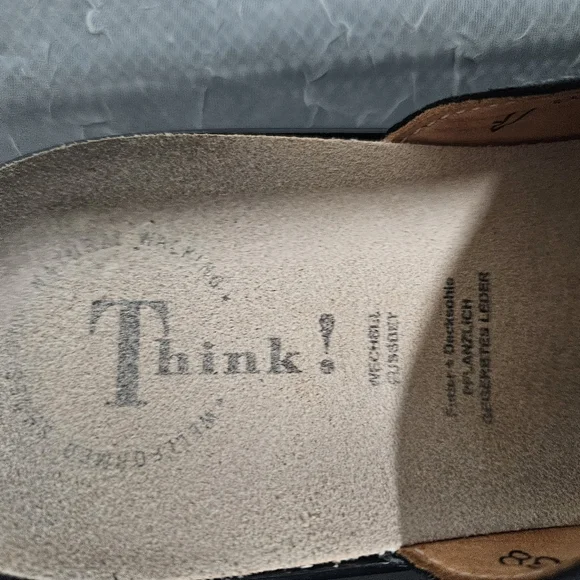 Black Leather Think Shoes (7.5) or (38) - Picture 5 of 5